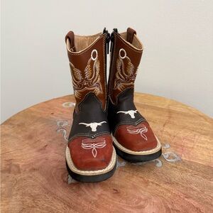 Brown and Red Western Cowboy Boots